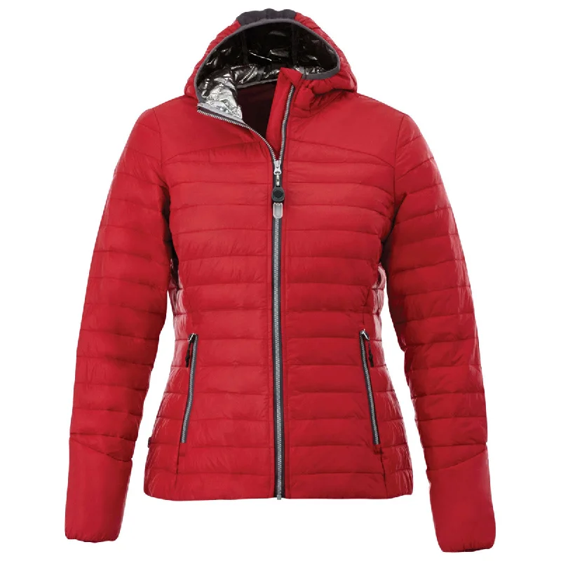 Elevate Women's Team Red Silverton Packable Insulated Jacket