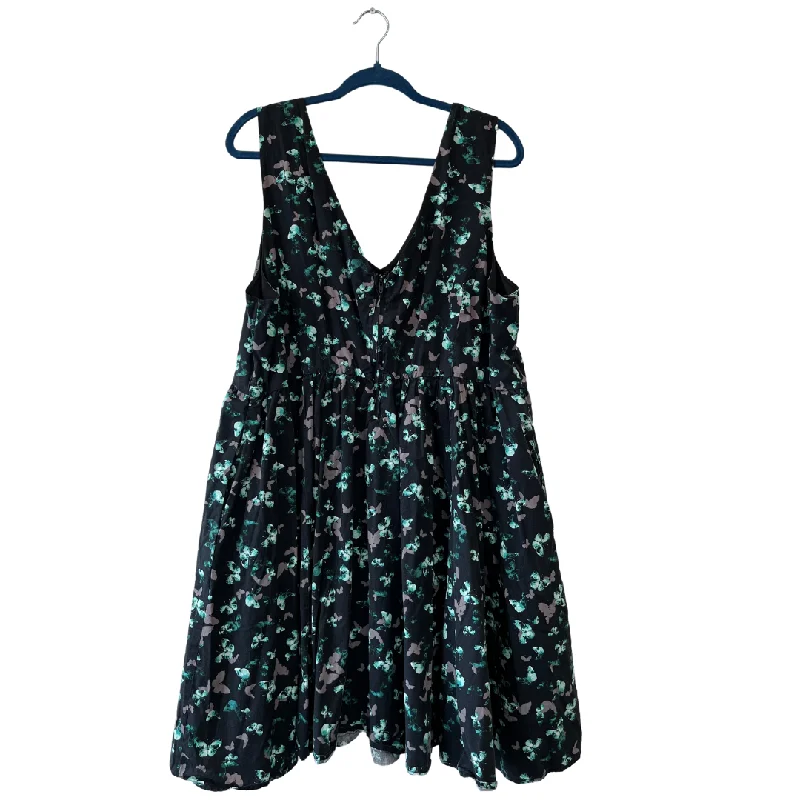 butterfly print mini dress - US 26