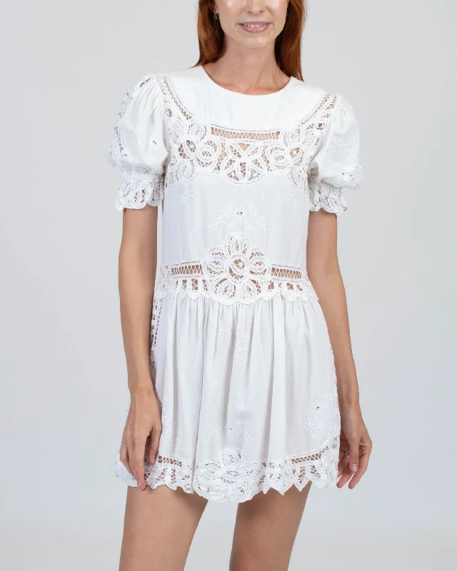 Embroidered Mini Dress