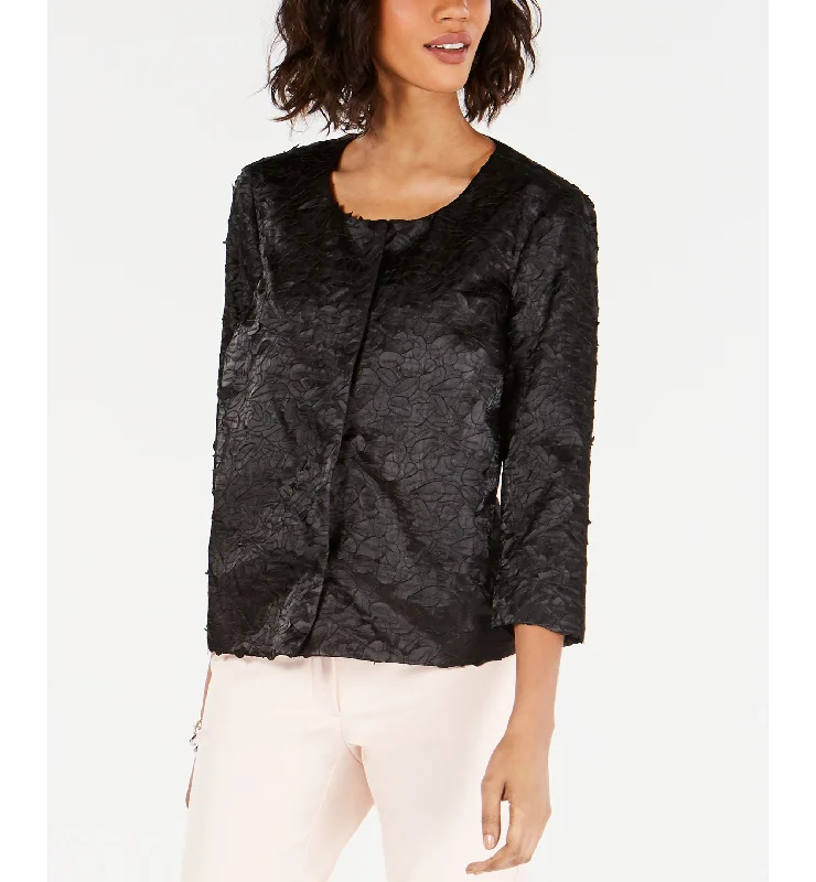Alfani Textured Novelty Jacket Welt Pockets Slit Pockets Flap Pockets