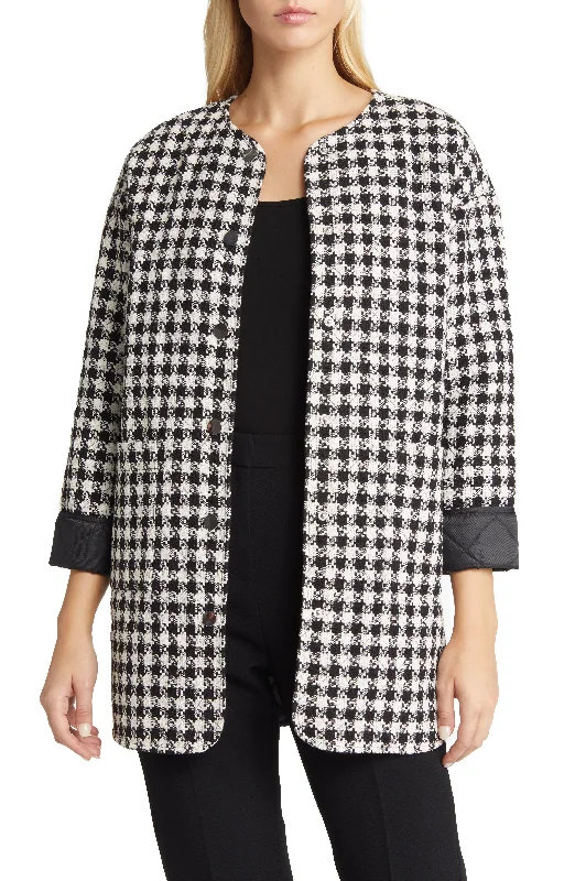 Anne Klein Houndstooth Quilted Lining Jacket Rayon Fabric Velvet Fabric Corduroy Fabric Anne Klein Houndstooth Quilted Lining Jacket Rayon Fabric Velvet Fabric Corduroy Fabric
