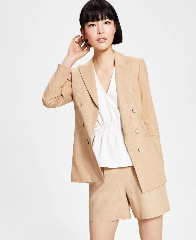 Bar III Womens Linen Faux-Double-Breasted Jacket Rayon Fabric Velvet Fabric Corduroy Fabric Bar III Womens Linen Faux-Double-Breasted Jacket Rayon Fabric Velvet Fabric Corduroy Fabric
