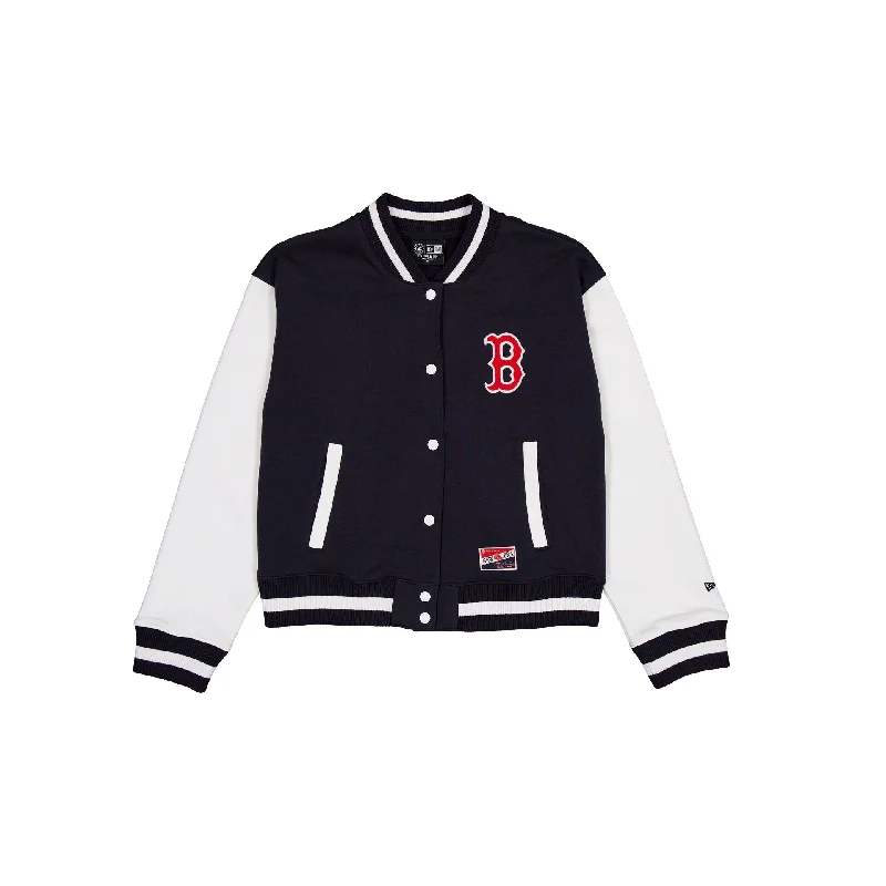 Boston Red Sox Throwback Fleece Women's Jacket Trench Coat Raincoat Waterproof Jacket Boston Red Sox Throwback Fleece Women's Jacket Trench Coat Raincoat Waterproof Jacket
