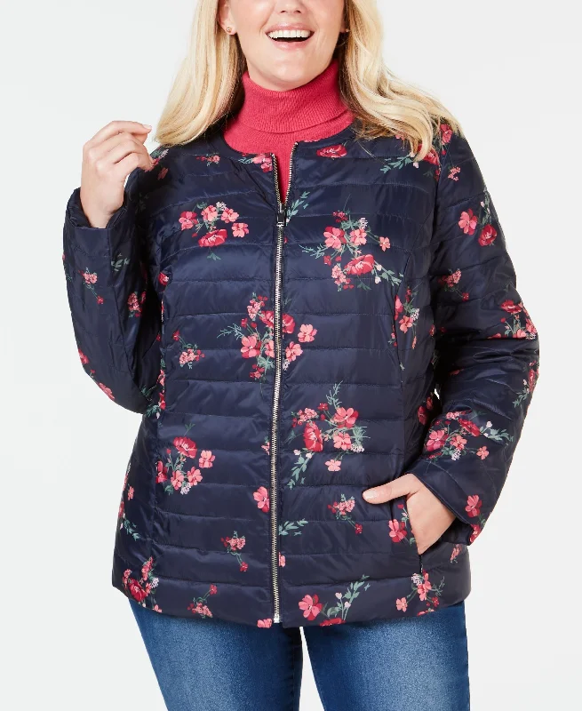 Charter Club Plus Size Reversible Floral Quilted Jacket Tailored Jacket Straight Jacket A-Line Jacket Charter Club Plus Size Reversible Floral Quilted Jacket Tailored Jacket Straight Jacket A-Line Jacket