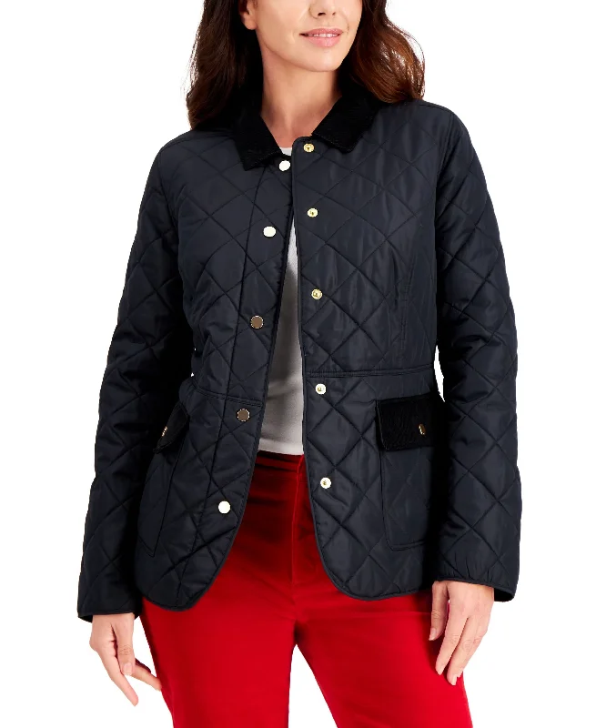 Charter Club Quilted Corduroy Trim Jacket Insulated Jacket Fitted Jacket Loose Jacket Charter Club Quilted Corduroy Trim Jacket Insulated Jacket Fitted Jacket Loose Jacket