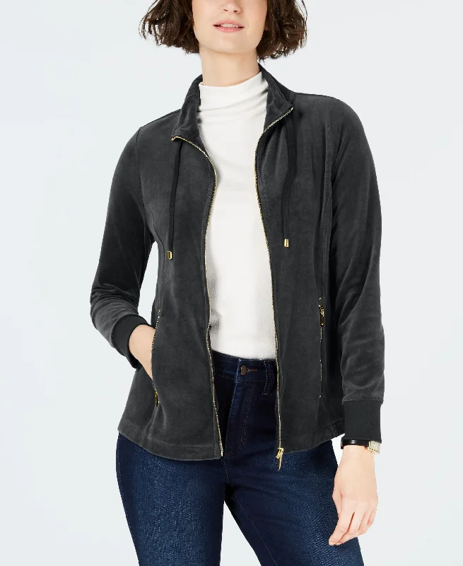 Charter Club Velour Sport Jacket Striped Jacket Polka Dot Jacket Floral Jacket