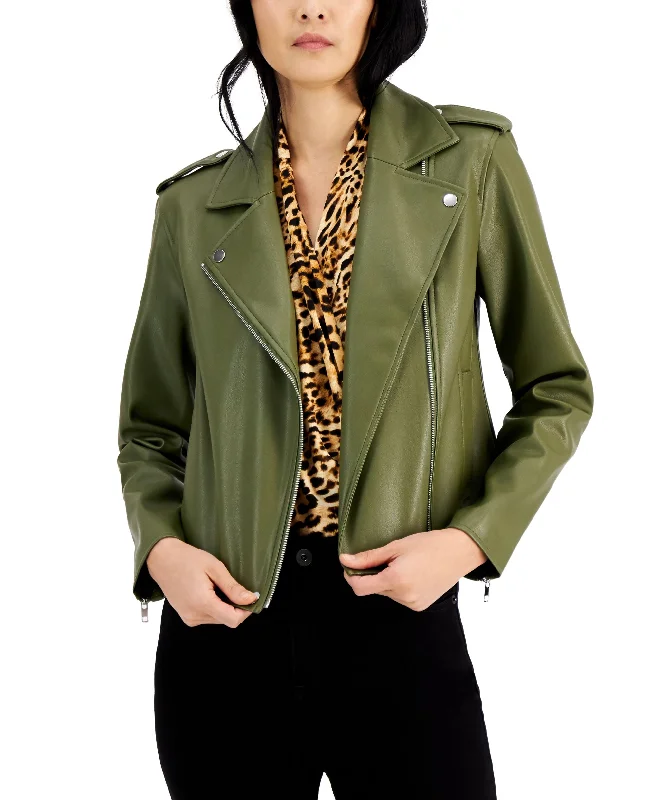 INC International Concepts Womens Faux Leather Jacket Cotton Fabric Linen Fabric Terry Fabric INC International Concepts Womens Faux Leather Jacket Cotton Fabric Linen Fabric Terry Fabric