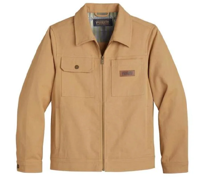 Pendleton Howie Canvas Zip Trucker Jacket Trench Coat Raincoat Waterproof Jacket