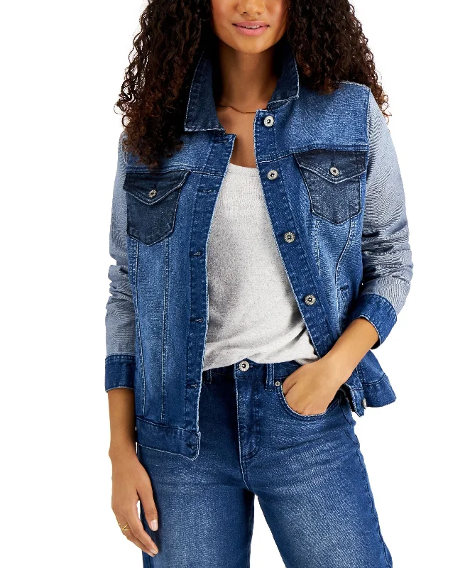 Style & Co Denim Trucker Jacket Mesh Jacket Canvas Jacket Denim Jacket
