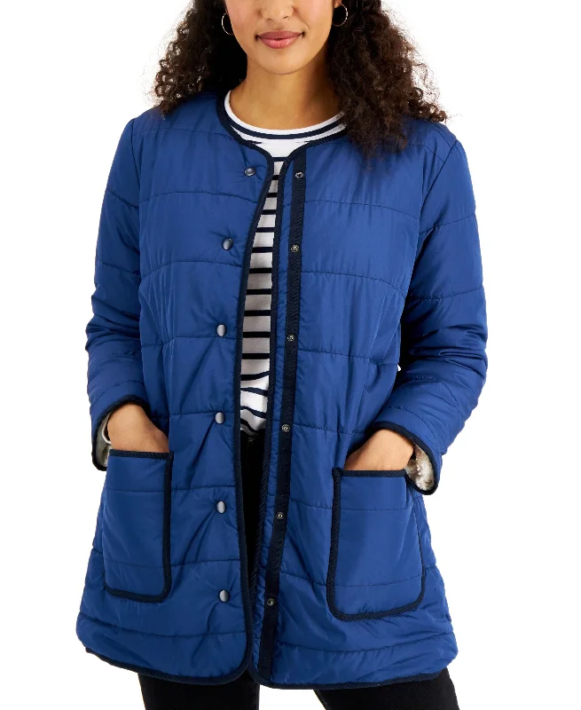 Style & Co Reversible Quilted Jacket Chenille Jacket Brocade Jacket Lace Jacket