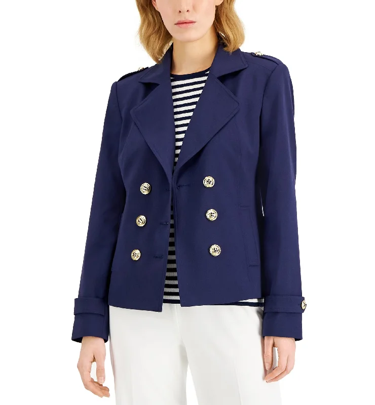 Tahari Asl Double Button Sailor Peacoat Jacket Wool Fabric Cashmere Fabric Tweed Fabric Tahari Asl Double Button Sailor Peacoat Jacket Wool Fabric Cashmere Fabric Tweed Fabric