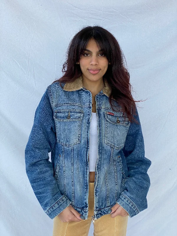 Vintage Big Star Denim Jacket A-Line Jacket Boat Neck Shawl Collar