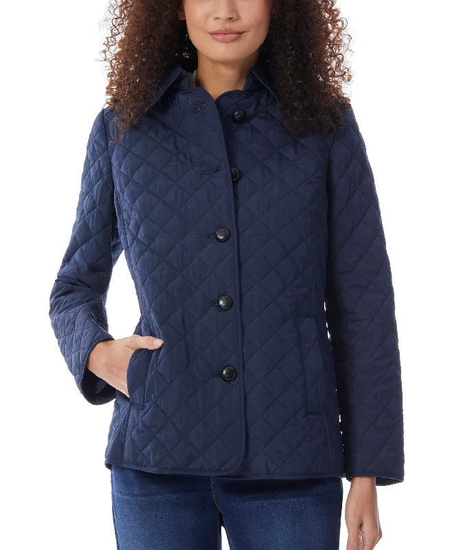 Womens 5 Button Quilted Jacket Notch Collar Jacket Peter Pan Collar Jacket Cowl Neck Jacket Womens 5 Button Quilted Jacket Notch Collar Jacket Peter Pan Collar Jacket Cowl Neck Jacket