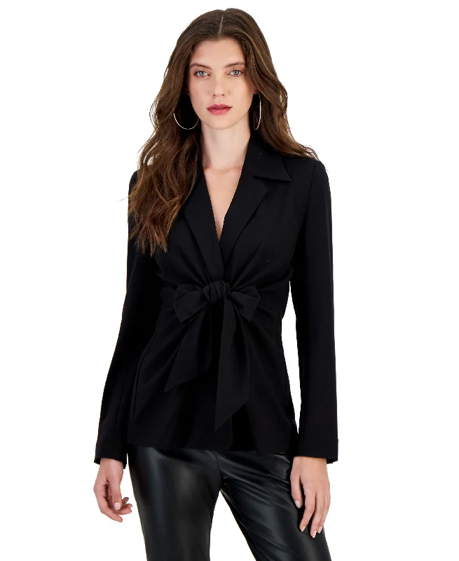 Women's Bi-Stretch Tie-Front Long-Sleeve Jacket Faux Fur Fabric Real Fur Fabric Shearling Fabric Women's Bi-Stretch Tie-Front Long-Sleeve Jacket Faux Fur Fabric Real Fur Fabric Shearling Fabric