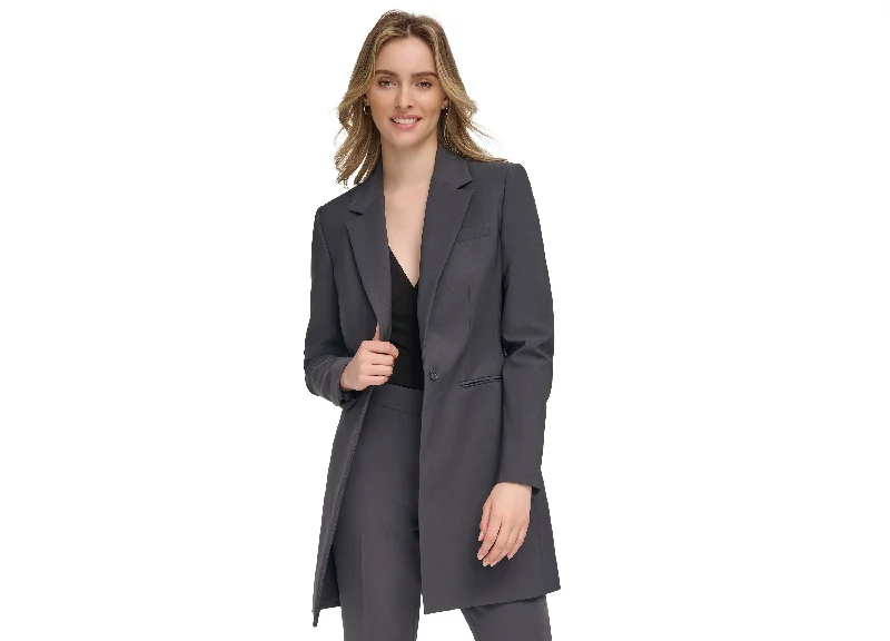 Women's One-Button Topper Jacket Trench Coat Raincoat Waterproof Jacket