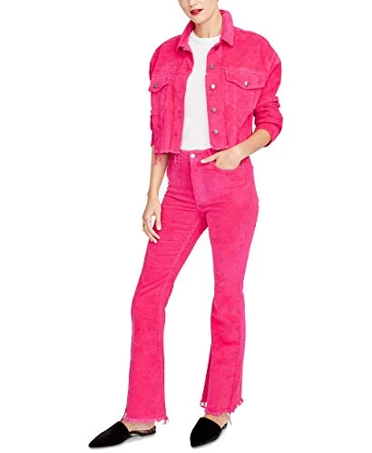 Cropped Corduroy Jacket Print Jacket Jacquard Jacket Embroidered Jacket