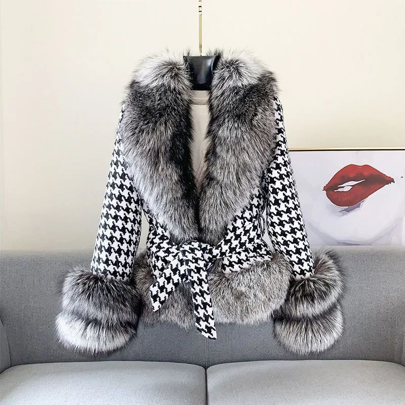 Fashion's Women's Fur Jacket 2024 Snapped Jacket Toggled Jacket Drawstring Jacket