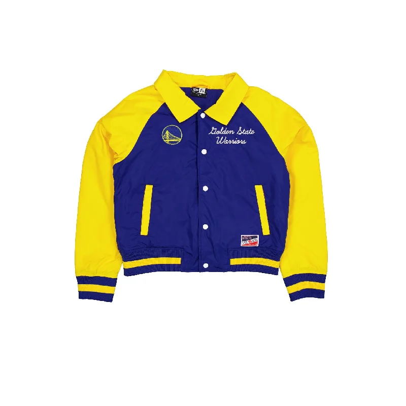 Golden State Warriors Throwback Women's Jacket Collared Jacket Crew Neck Jacket Turtle Neck Jacket Golden State Warriors Throwback Women's Jacket Collared Jacket Crew Neck Jacket Turtle Neck Jacket