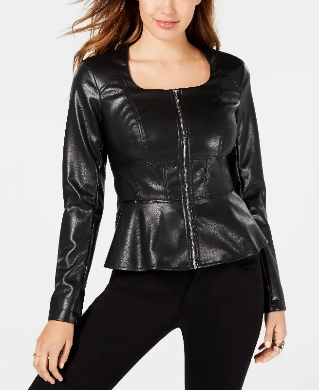 Guess Iris Peplum Faux Leather Jacket10 Nylon Fabric Polyester Fabric Spandex Fabric Guess Iris Peplum Faux Leather Jacket10 Nylon Fabric Polyester Fabric Spandex Fabric