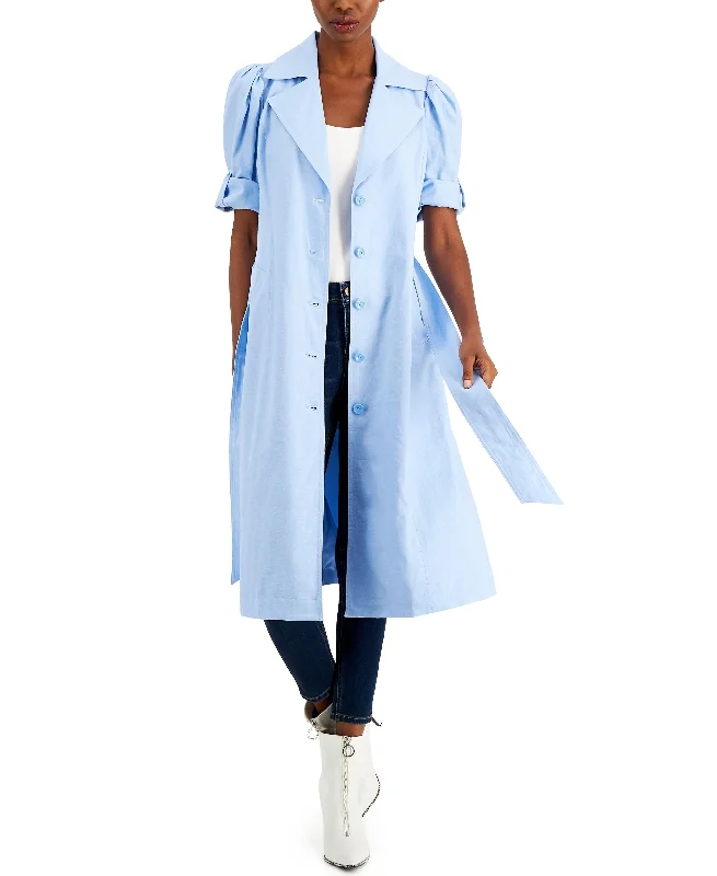 INC International Concepts Short Sleeve Puff Shoulder Jacket Zippered Front Buttoned Front Snap Front INC International Concepts Short Sleeve Puff Shoulder Jacket Zippered Front Buttoned Front Snap Front