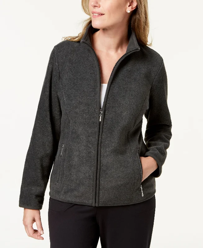 Karen Scott Plus Size Zeroproof Jacket Knit Fabric Woven Fabric Fleece Fabric