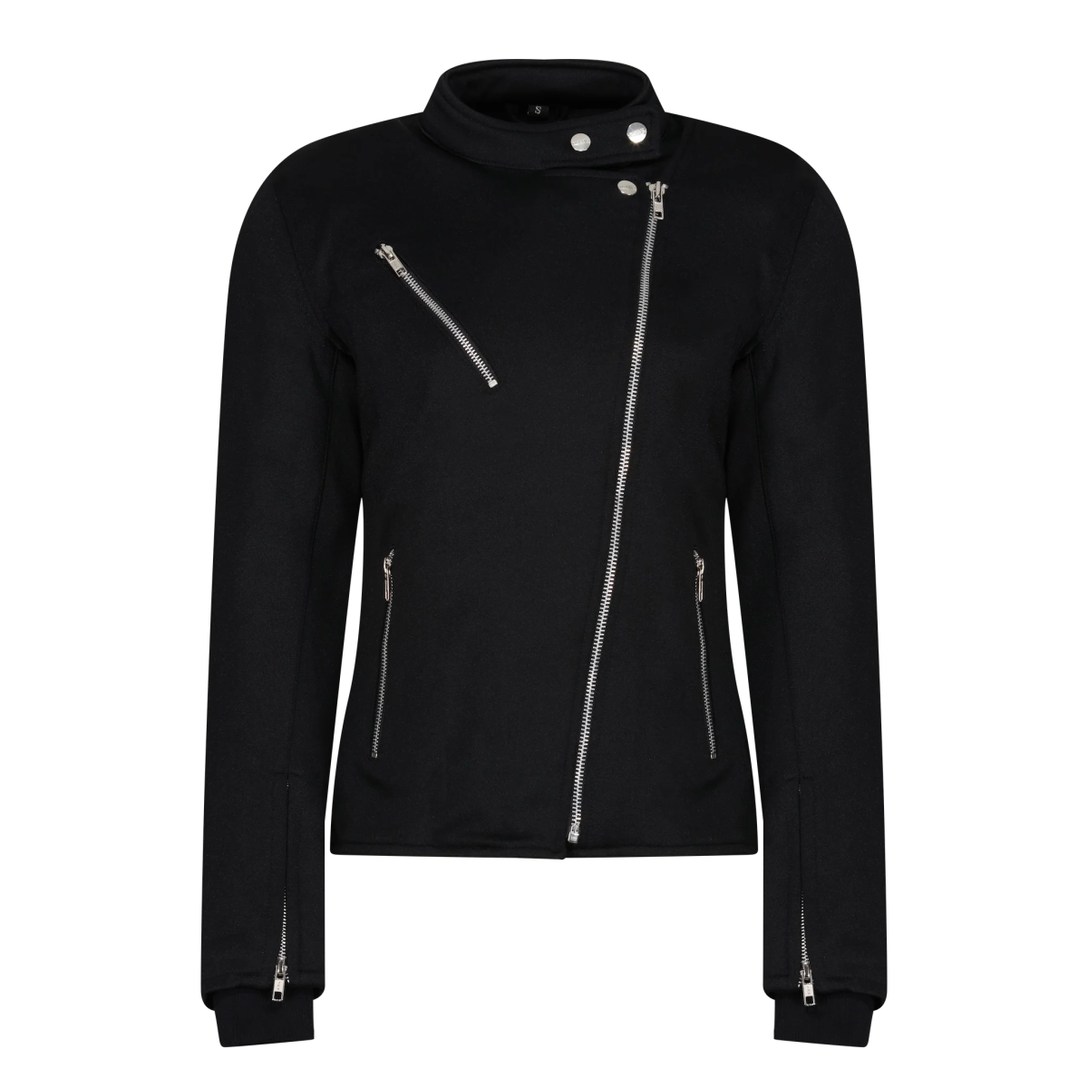 MotoGirl Sherrie Jacket in Black Notch Collar Jacket Peter Pan Collar Jacket Cowl Neck Jacket MotoGirl Sherrie Jacket in Black Notch Collar Jacket Peter Pan Collar Jacket Cowl Neck Jacket