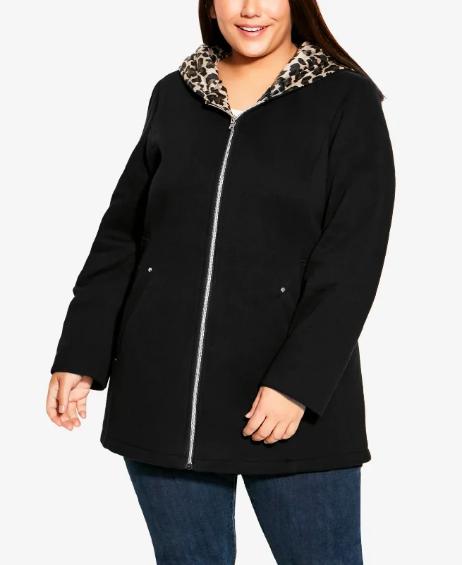 Plus Size Animal Contrast Jacket Lace Jacket Ribbed Jacket Sequined Jacket