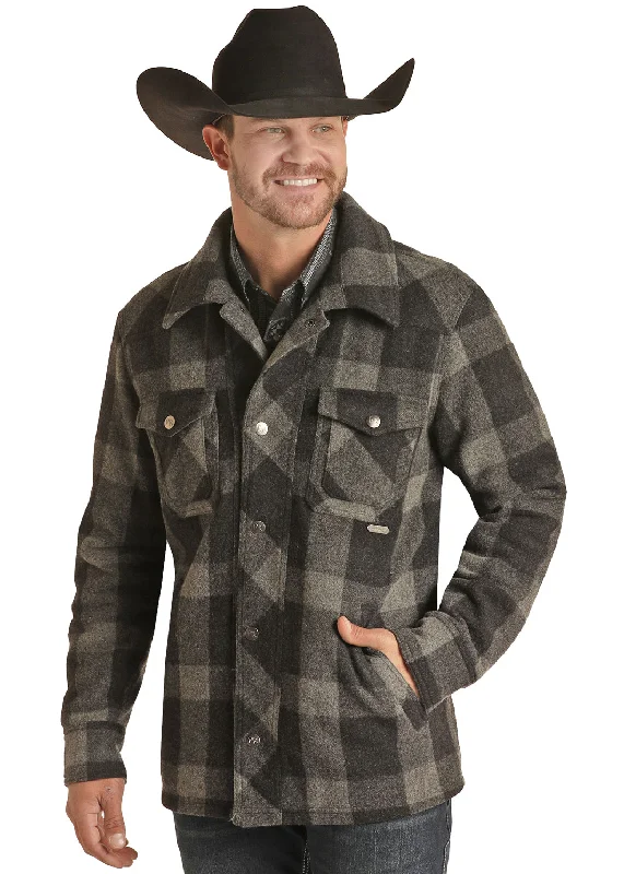 Powder River Men's Plaid Commander Wool Jacket Cotton Jacket Linen Jacket Terry Jacket Powder River Men's Plaid Commander Wool Jacket Cotton Jacket Linen Jacket Terry Jacket