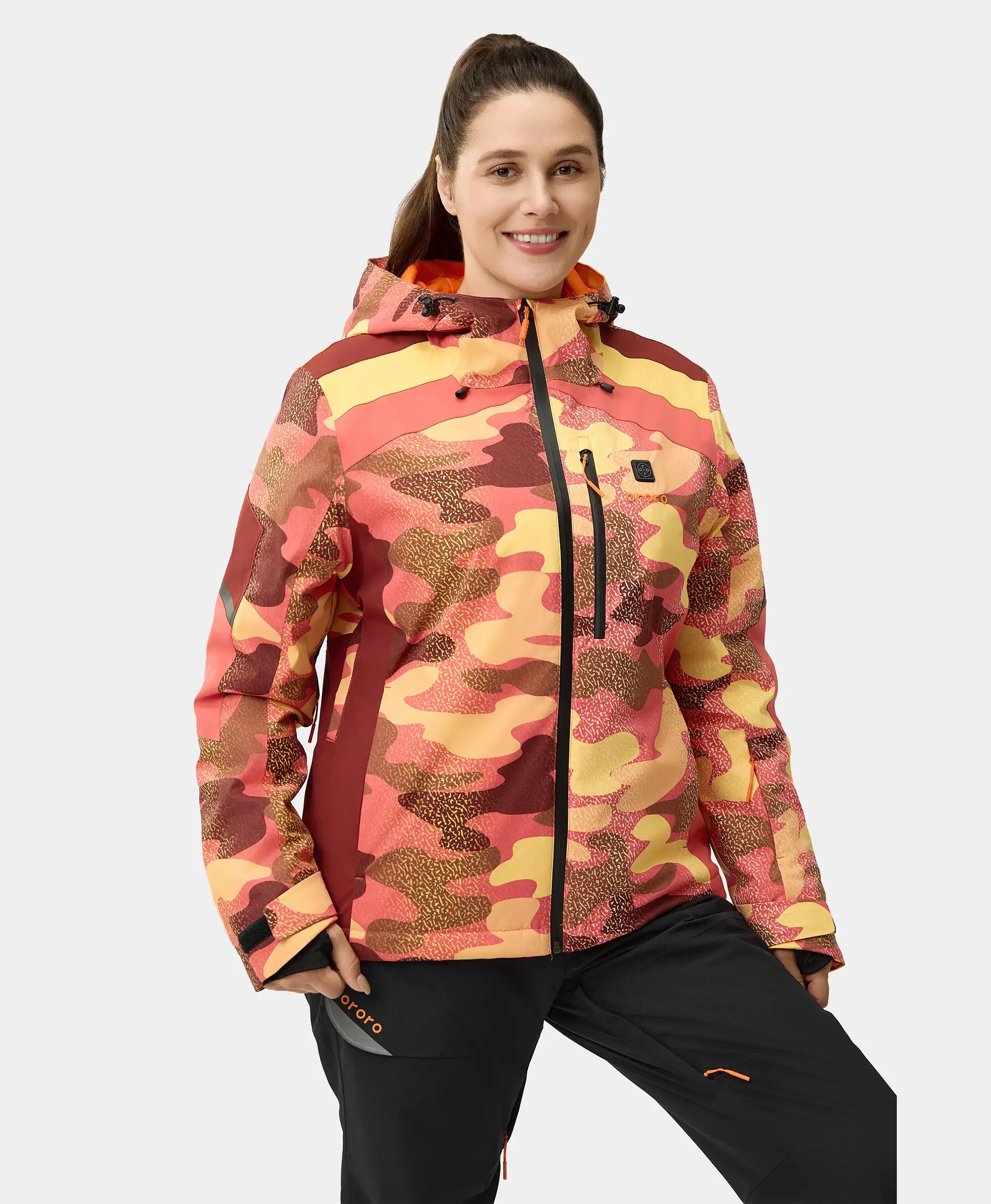 St. Moritz Women's Heated Snow Jacket Anorak Shell Jacket Lightweight Jacket