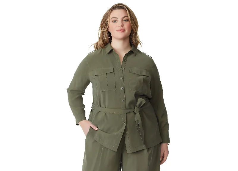 Trendy Plus Size Jessa Safari Jacket Quilted Jacket Puffer Jacket Insulated Jacket