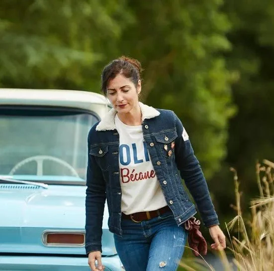 Wildust Sisters Sherpa Jacket in Denim Herringbone Jacket Checkered Jacket Solid Jacket Wildust Sisters Sherpa Jacket in Denim Herringbone Jacket Checkered Jacket Solid Jacket