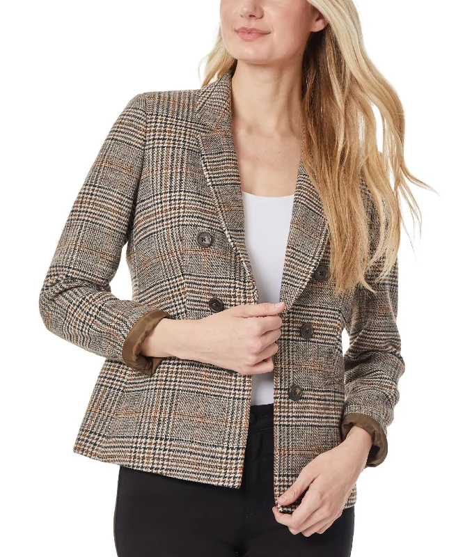Women's Faux Double Breasted Jacket Hooded Jacket Caped Jacket Shawl Collar Jacket