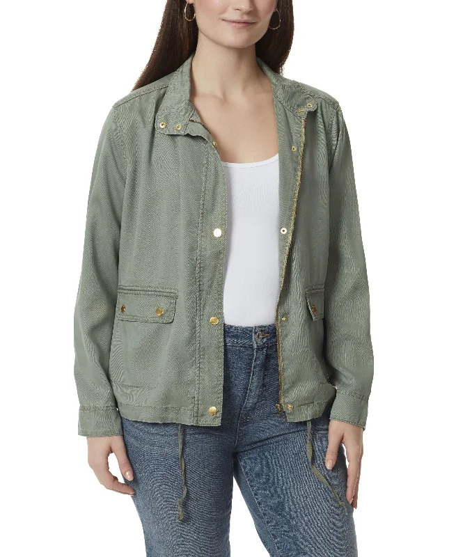 Womens On The Run Jacket Satin Fabric Silk Fabric Chiffon Fabric