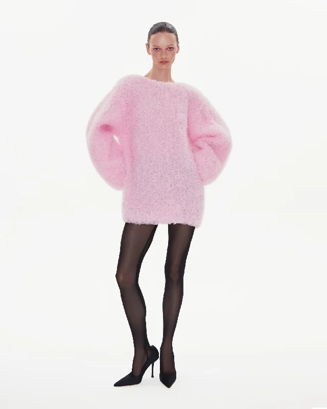 Beatrice Mini Dress in Pink Fashionable Button-Front Mini Dress