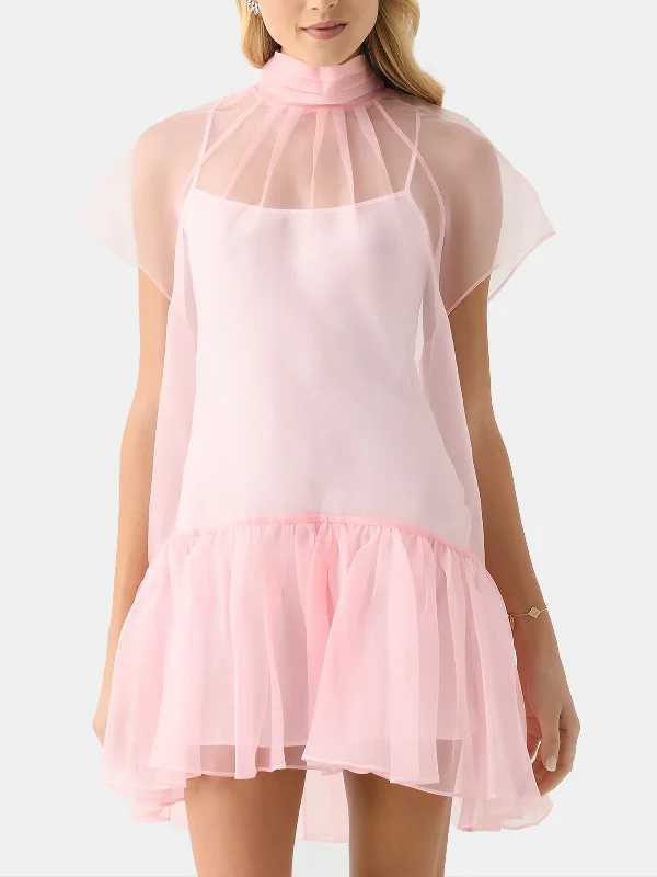 Beaux Tiered Mini Dress Chic Tropical Mini Dress