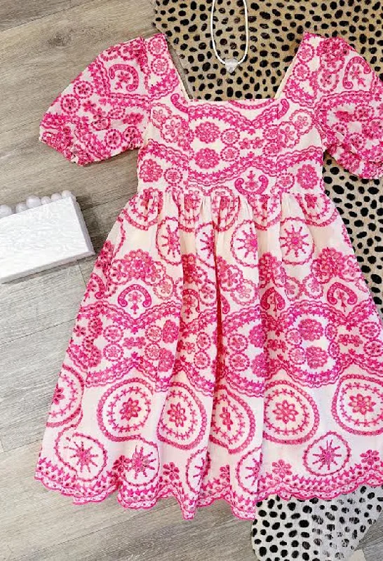 Camellia Mini Dress-Pink Fashionable A-Line Mini Dress
