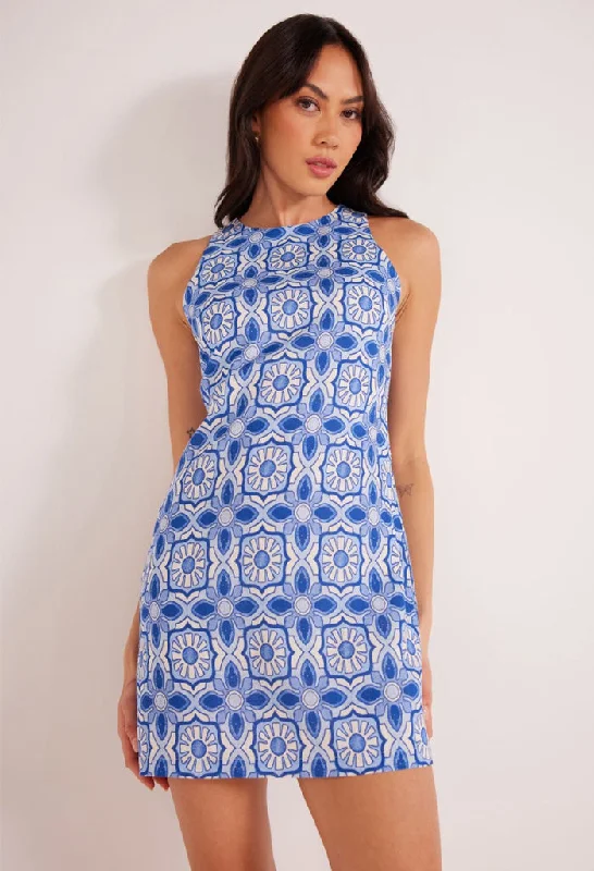 Catalina Shift Mini Dress Stylish Plaid Mini Dress