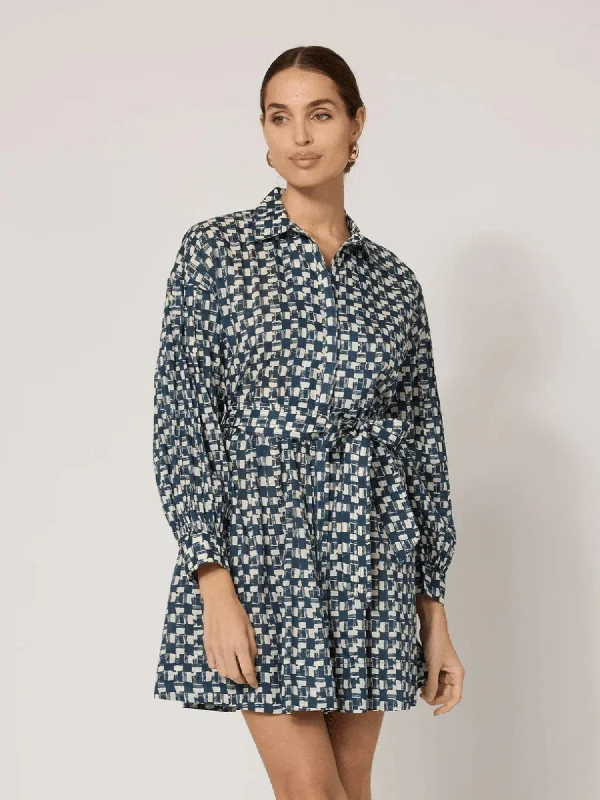 Collette Mini Dress in Biarritz Elegant Velvet Mini Dress