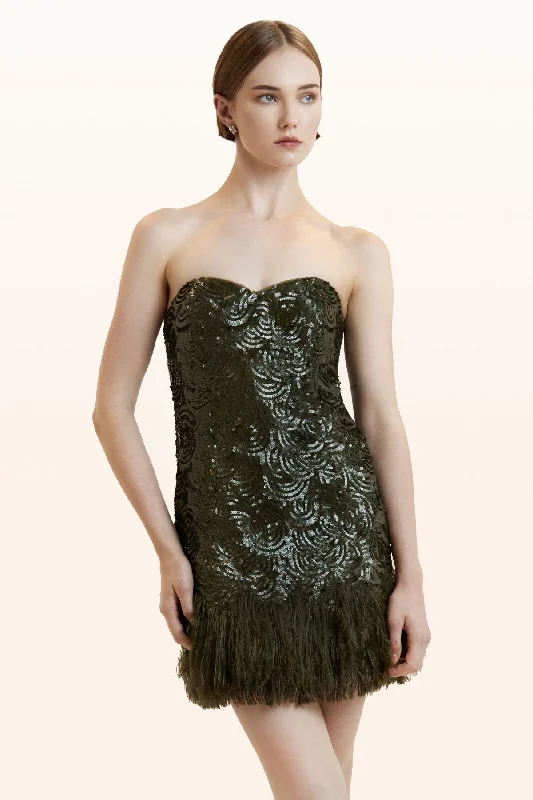 Moon Glade Mini Dress Elegant Off-Shoulder Dress Mini