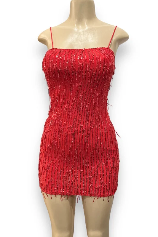 Sleeveless Sequins Mini Dress Stylish Summer Mini Dress