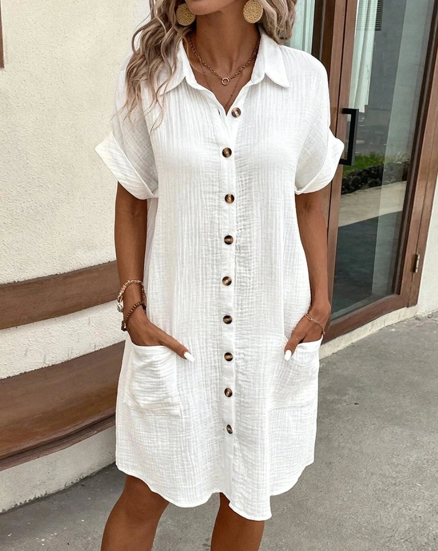 Vintage Women Solid Mini Dress  V-neck Stylish Spaghetti Strap Mini Dress