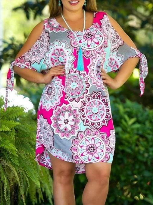 Women's Cotton Plus Size Dress Sexy Party Off Shoulder O Neck Mini Dress Modern Satin Mini Dress