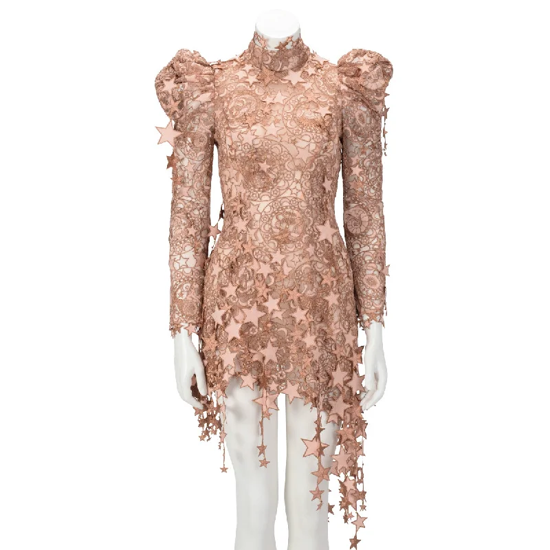 Zimmermann Lipstick Celestial Zodiac Mini Dress 0P Fashionable Polka Dot Mini Dress