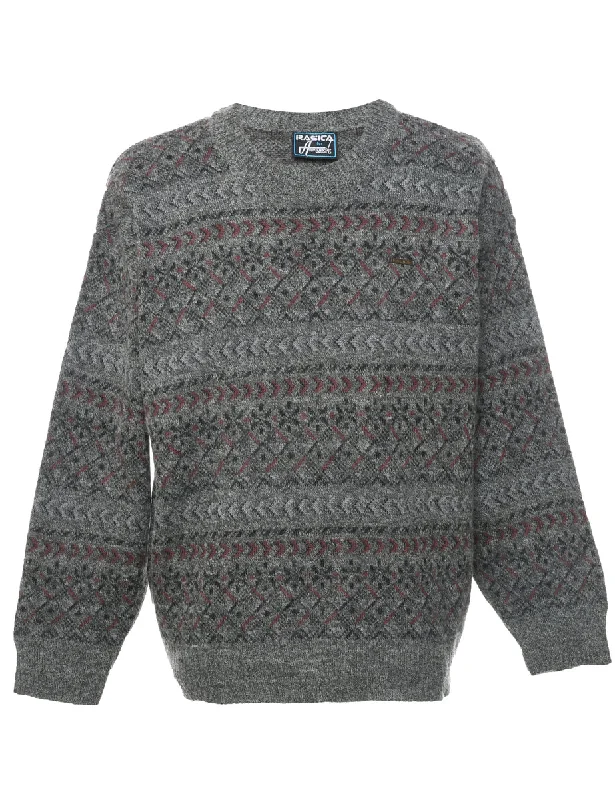 Aztec Print Jumper - L