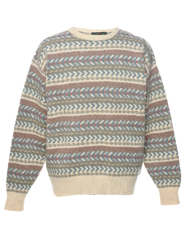 Aztec Print Jumper - L