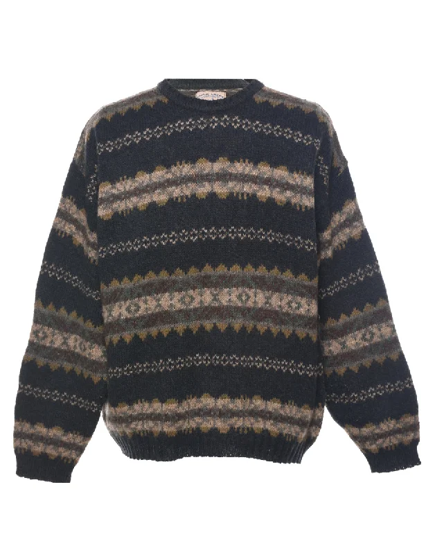 Aztec Print Jumper - L