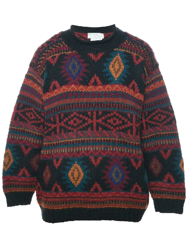 Aztec Print Jumper - M