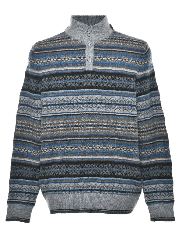 High Neck Nordic Jumper - M