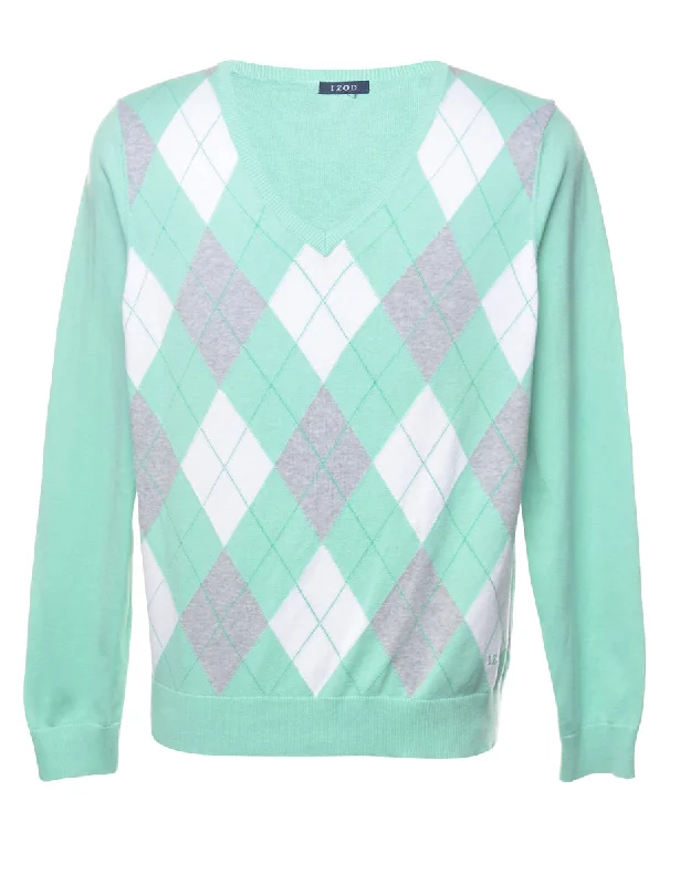 Izod Argyle Jumper - M