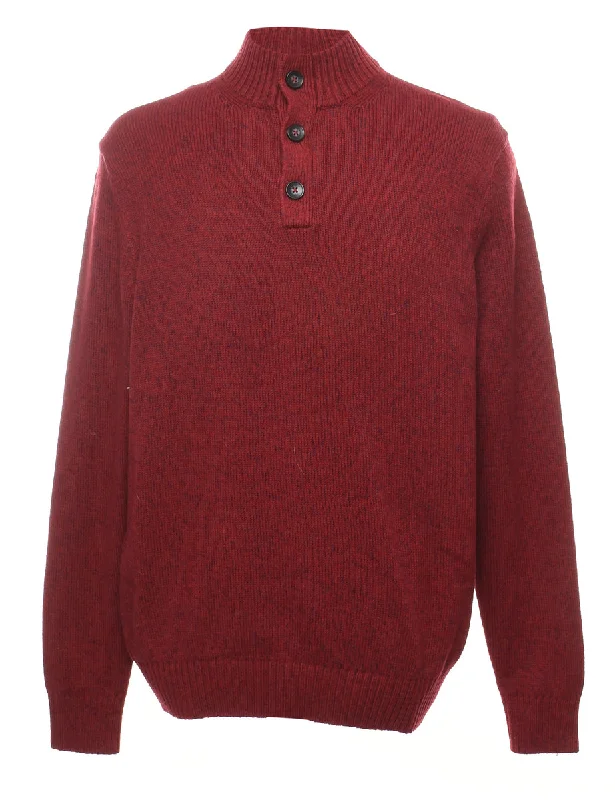 Izod Polo Neck Jumper - L